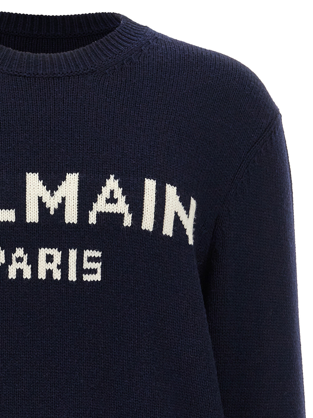 Logo Wool Sweater Sweater, Cardigans Blue