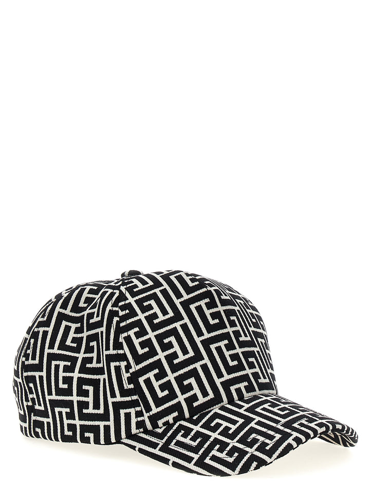 Monogram Hats White/Black