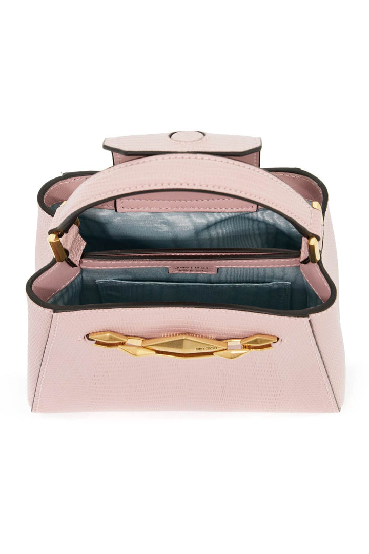 Borsa Mini Diamond Link In Pelle Stampa Lucertola