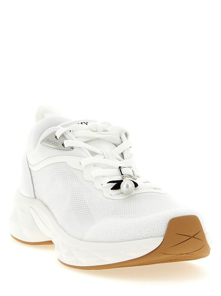 Jimmy Choo Diamond Run Sneakers - White | 590da7b4252ab7b1dea2480ae85072e8c29c12d9
