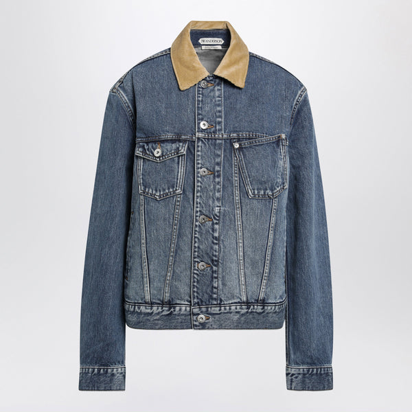Denim Jacket In Mid Blue Cotton