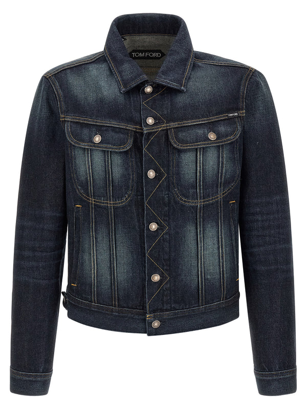 Selvedge Icon Puffer Jackets Blue