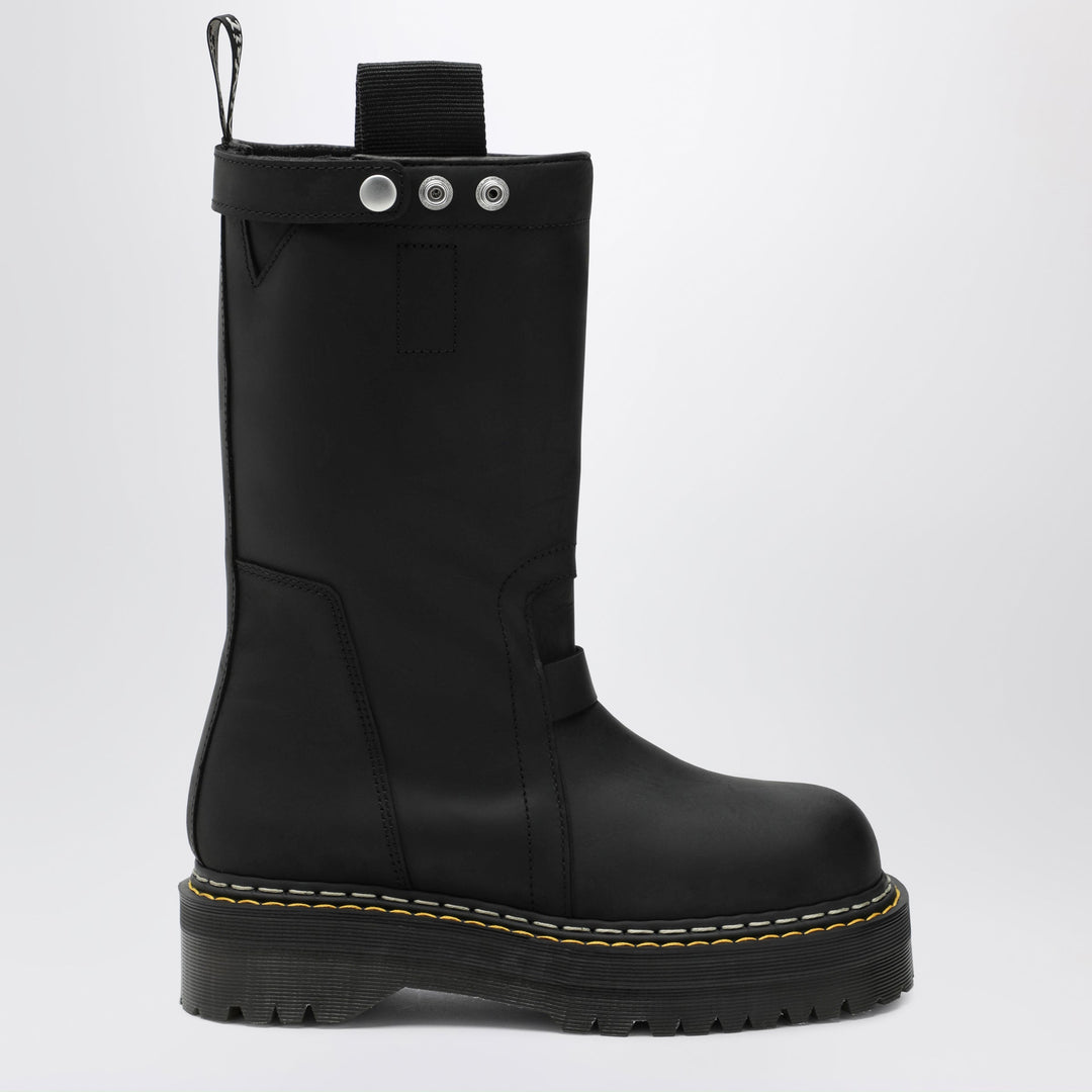 Dr. Martens Black Quad Sole Pull-On High-Top Boots