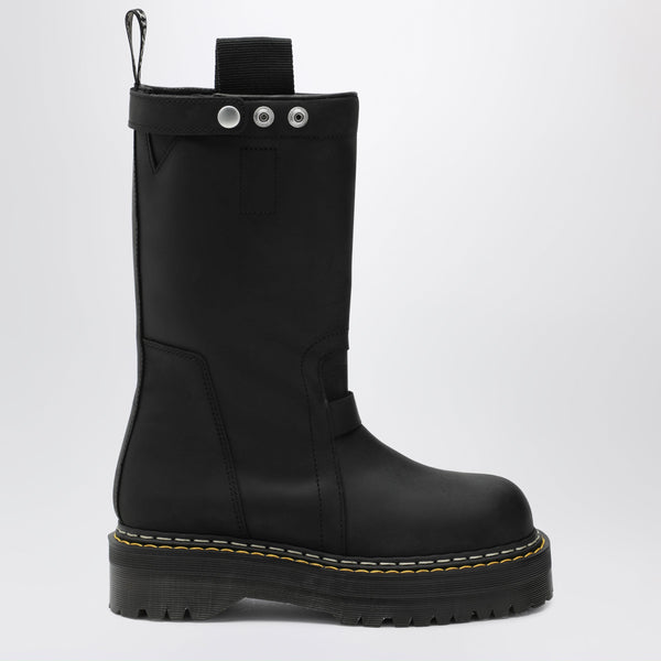 Black Quad Sole Pull-On High-Top Boots