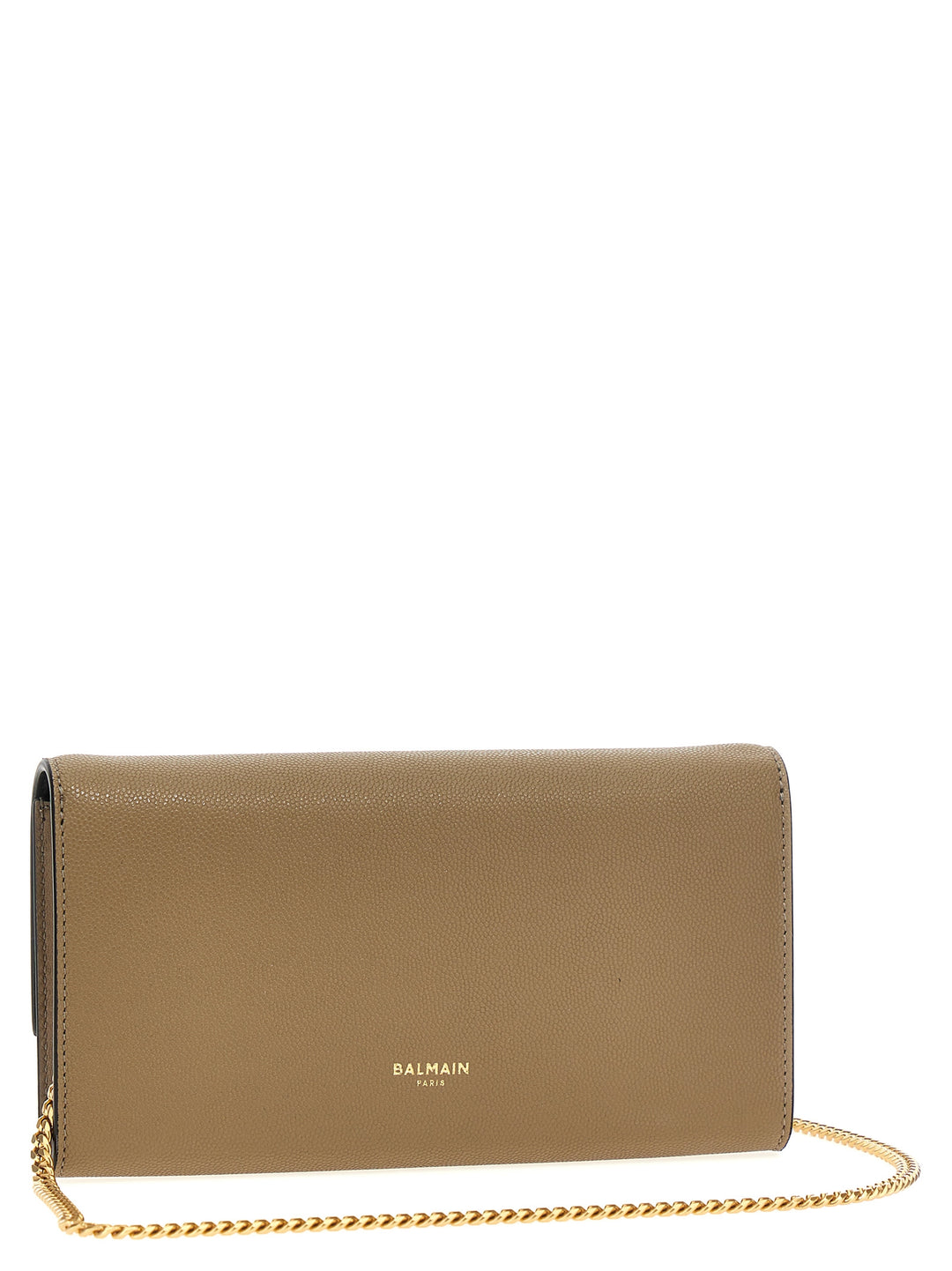 Emblem Clutch Beige