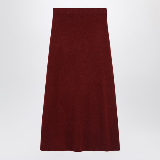 Raspberry Skirt In Stretch Cashmere Knit