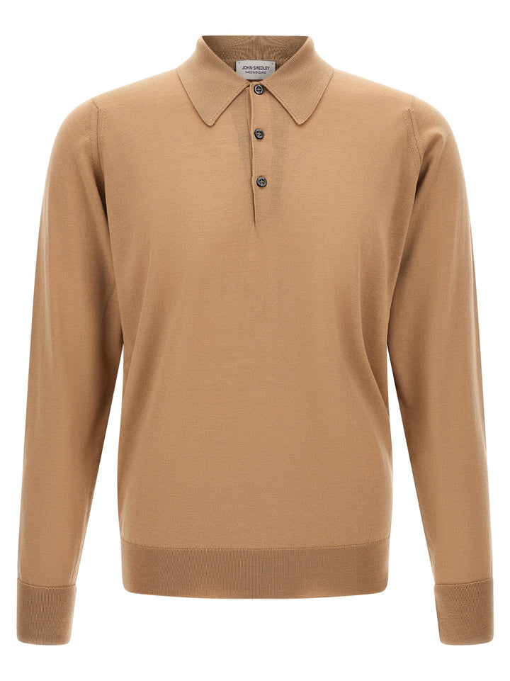 John Smedley Dorset Polo - Beige | 03814086ea4d20ec32708e02549e61495ed2b806