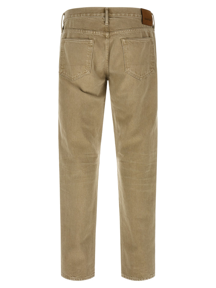 Tom Ford Straight Leg Jeans - Beige | 239958f584767deb63f0ed3b3897ecc4c0bc4457