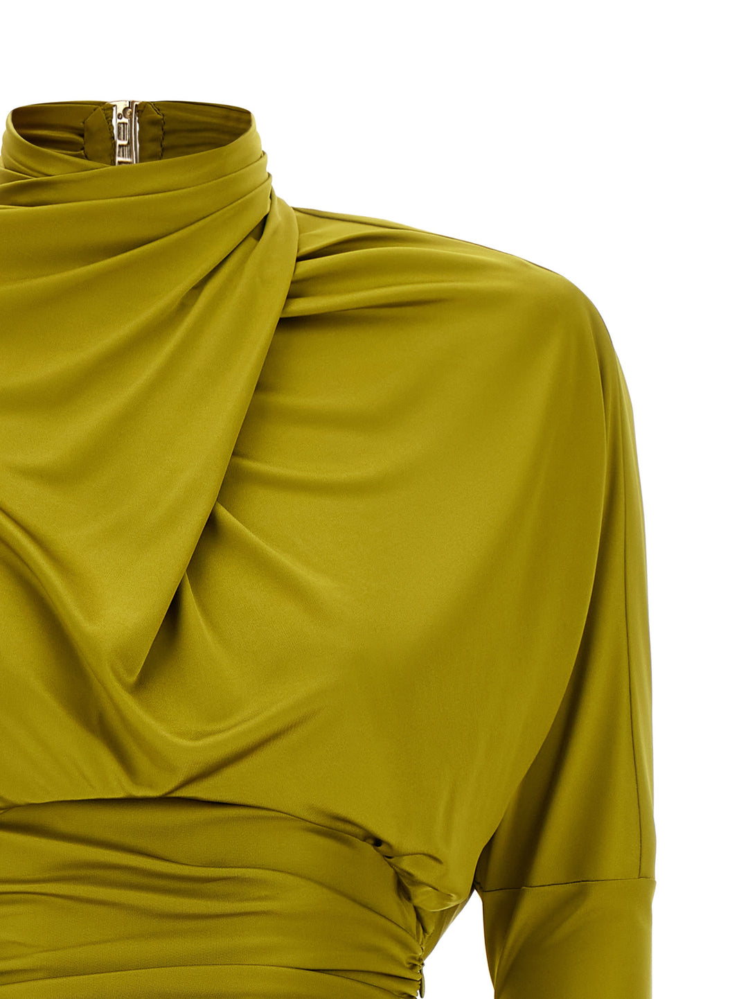 Balmain Draped Mini Dress Dresses - Green | 769b700028c9ff7580a69a1d77727996e0ca5c71