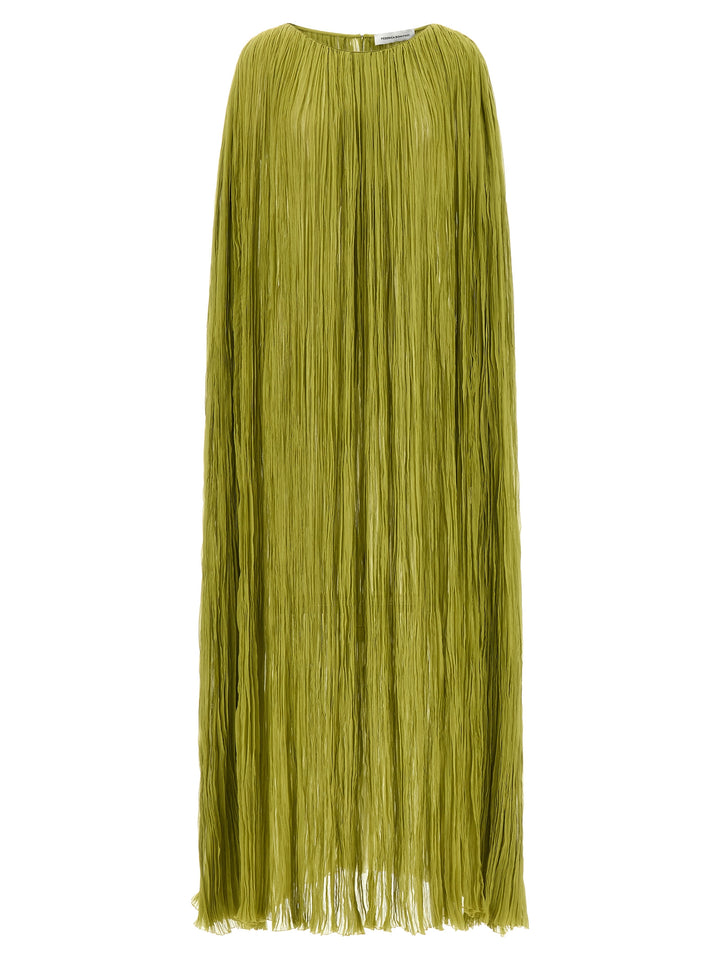 Federica Bonifaci The Pleated Dress Cape Dresses - Green | 6a2ba8f23b53ae608aaac07206d44bd254a7973c