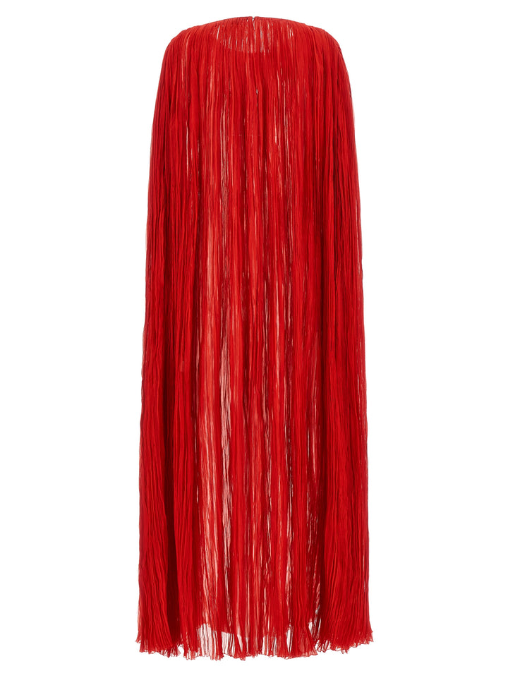 Federica Bonifaci The Pleated Dress Cape Dresses - Red | 6a761c48d1c346373468ba20d9162569cac46e72