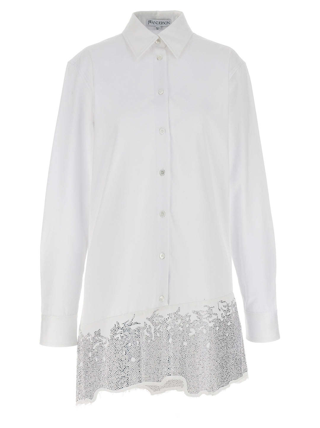 J.W. Anderson Rhinestone Shirt Dress Dresses - White | 3c876adda3ead8014d45718456d3e52ea4a1b7f8