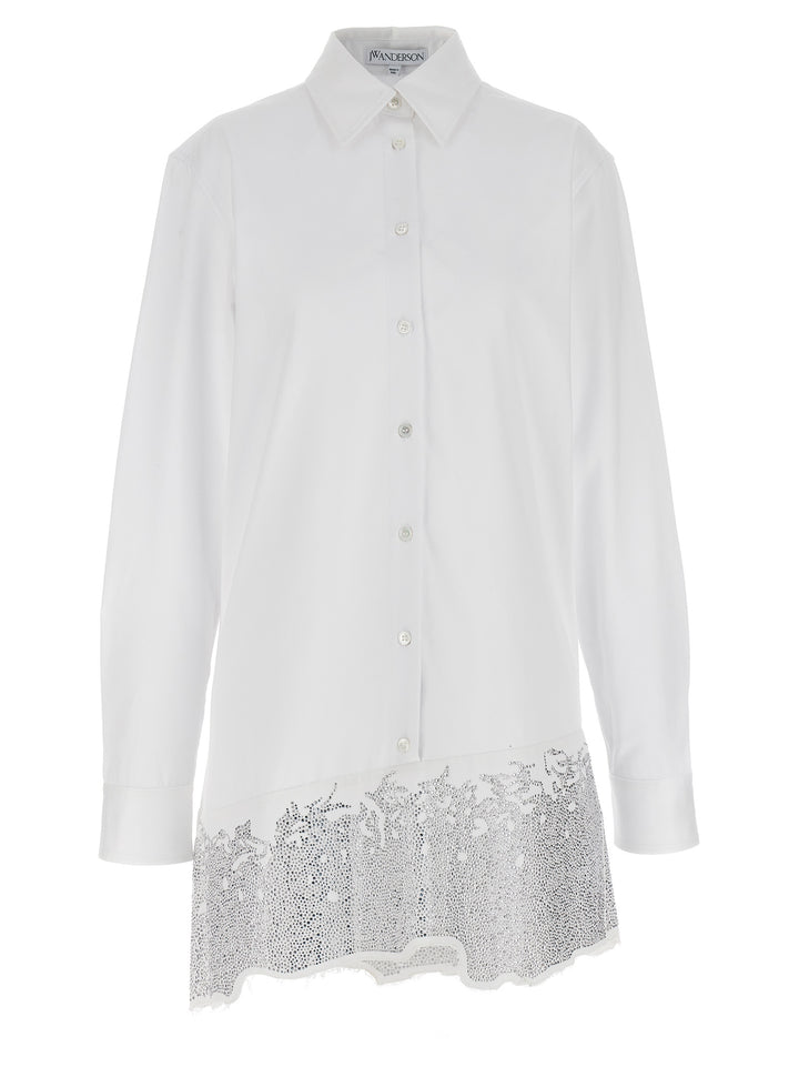J.W. Anderson Rhinestone Shirt Dress Dresses - White | 3c876adda3ead8014d45718456d3e52ea4a1b7f8
