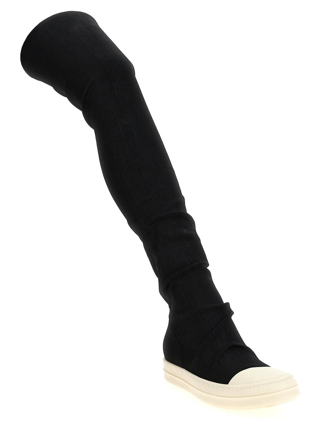 High Socks Sneaks Boots, Ankle Boots White/Black