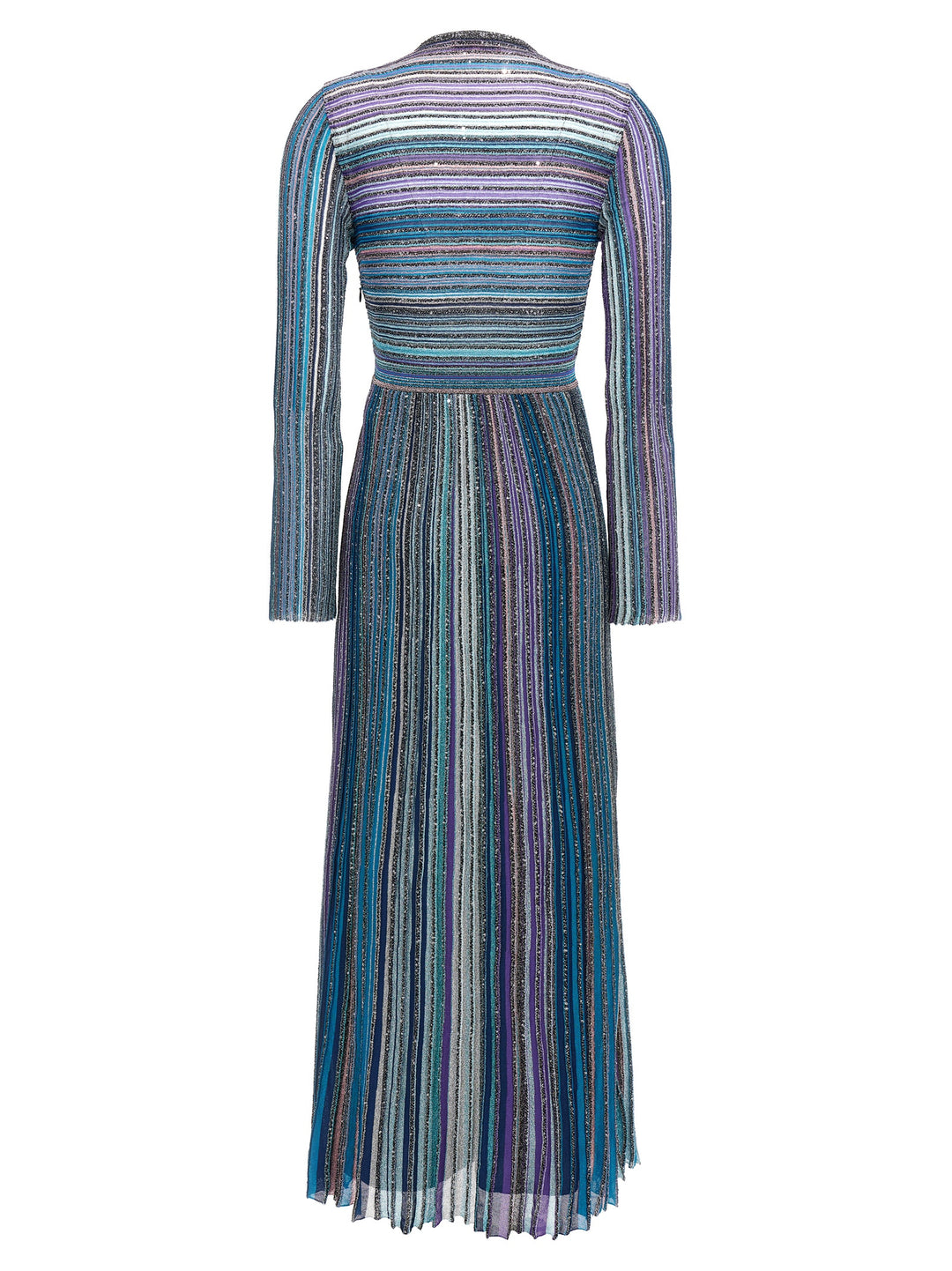 Lamé Pleated Long Dress Dresses Multicolor