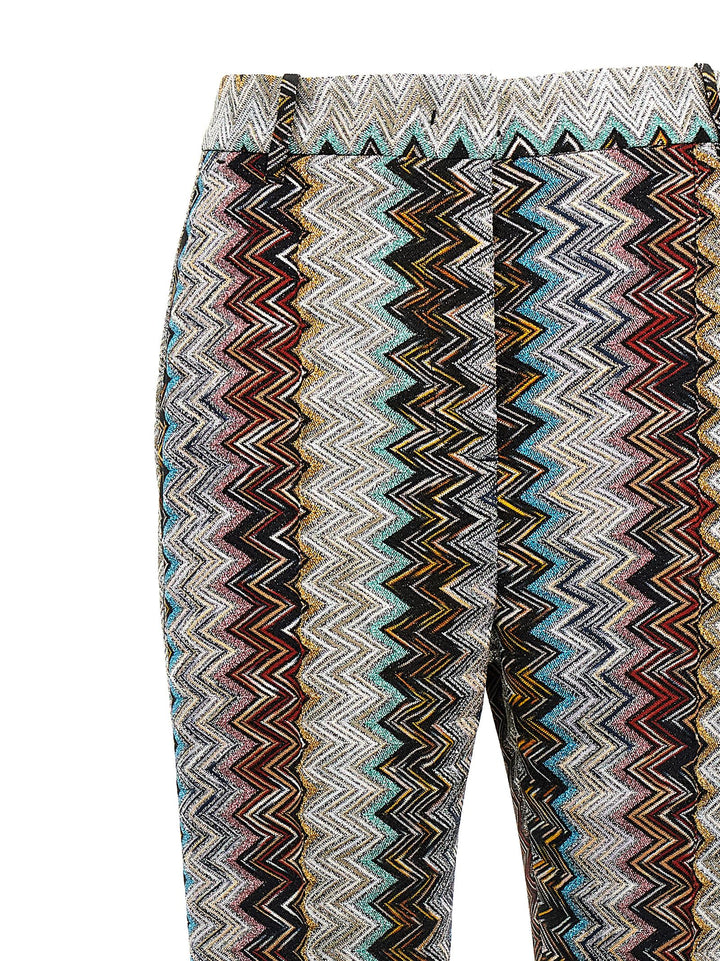 Zig Zag Lamé Pants Multicolor