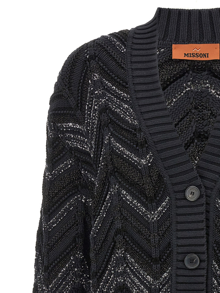 Zig Zag Sweater, Cardigans Black