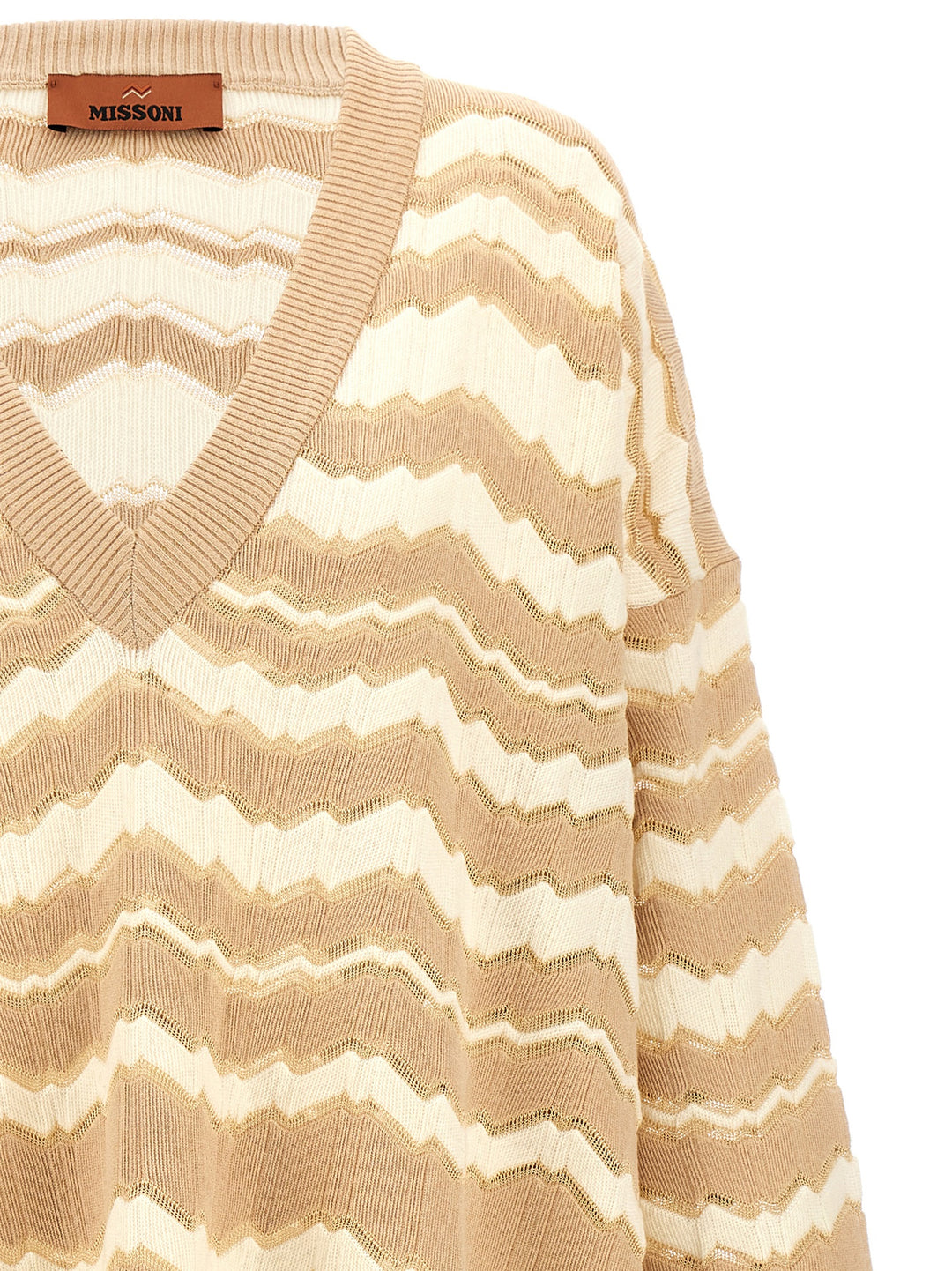 Zig Zag Sweater, Cardigans Beige