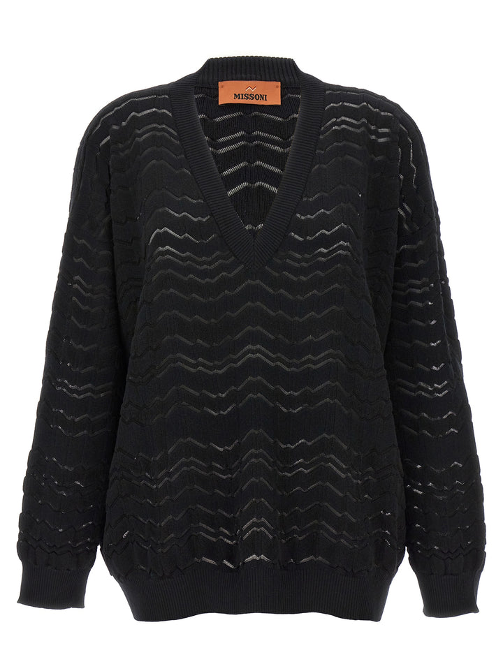 Zig Zag Sweater, Cardigans Black