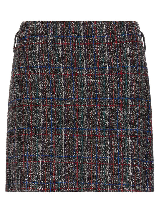 Sequin Tartan Skirt Skirts Multicolor