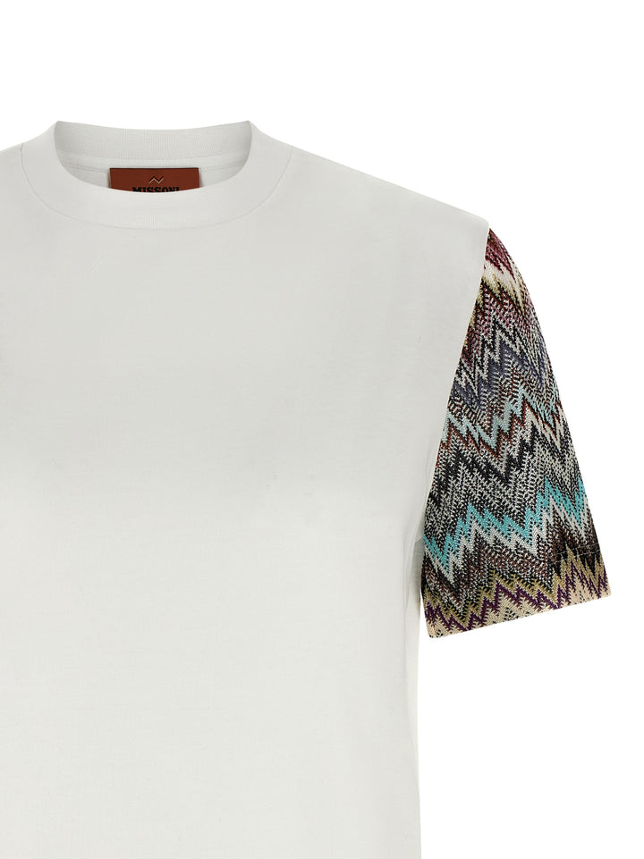 Missoni Snake Sleeve T-shirt - White | a56c6d7bcbd4a007a5ffde3769b323af7fb4e70b