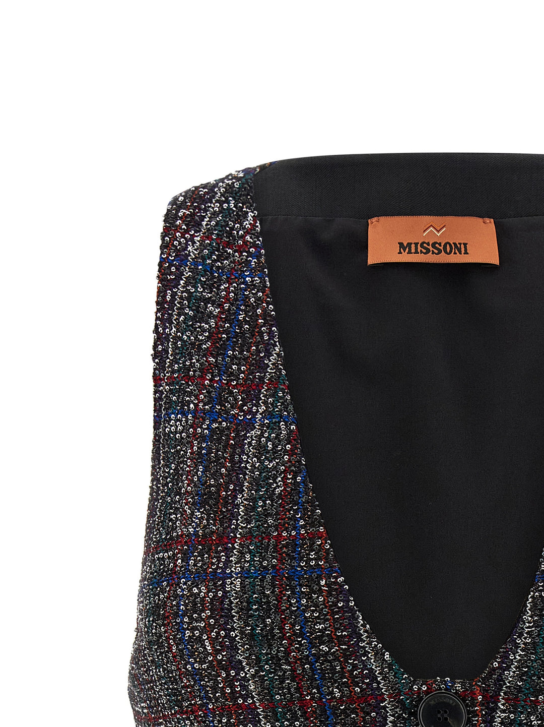Missoni Sequin Tartan Vest Gilet - Multicolor | e6713454b4773446f4f919a02b578ff8d866c496