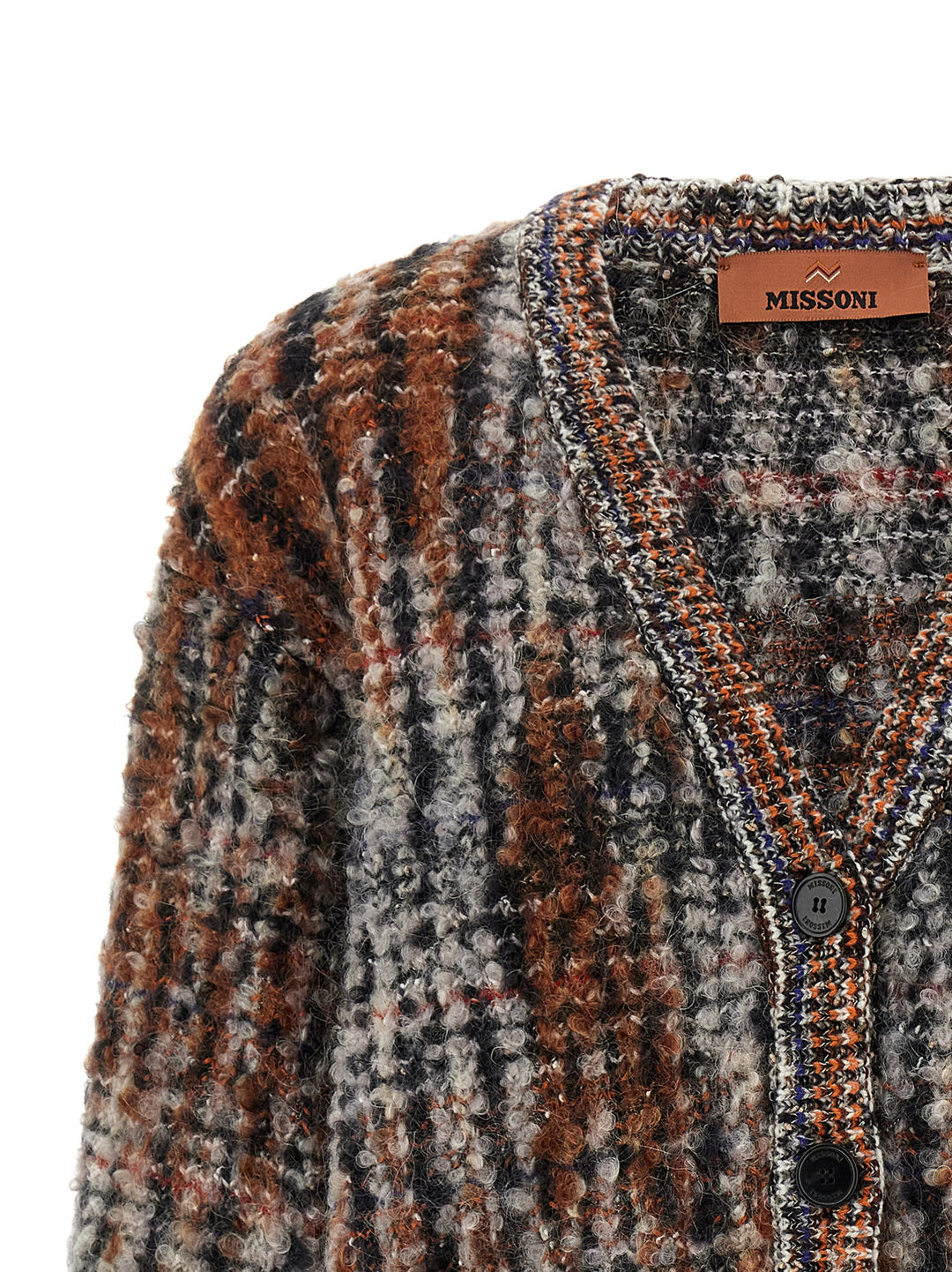 Missoni Bouclé Wool Cardigan Sweaters and Cardigans - Multicolor | 433552de8a2742dc7724ab5d72aa973f4b7a531e