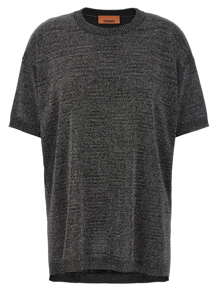 Missoni Knitted T-Shirt Sweaters and Cardigans - Silver | 2af38b515498c47800f0d3f48e6cd801f7389371