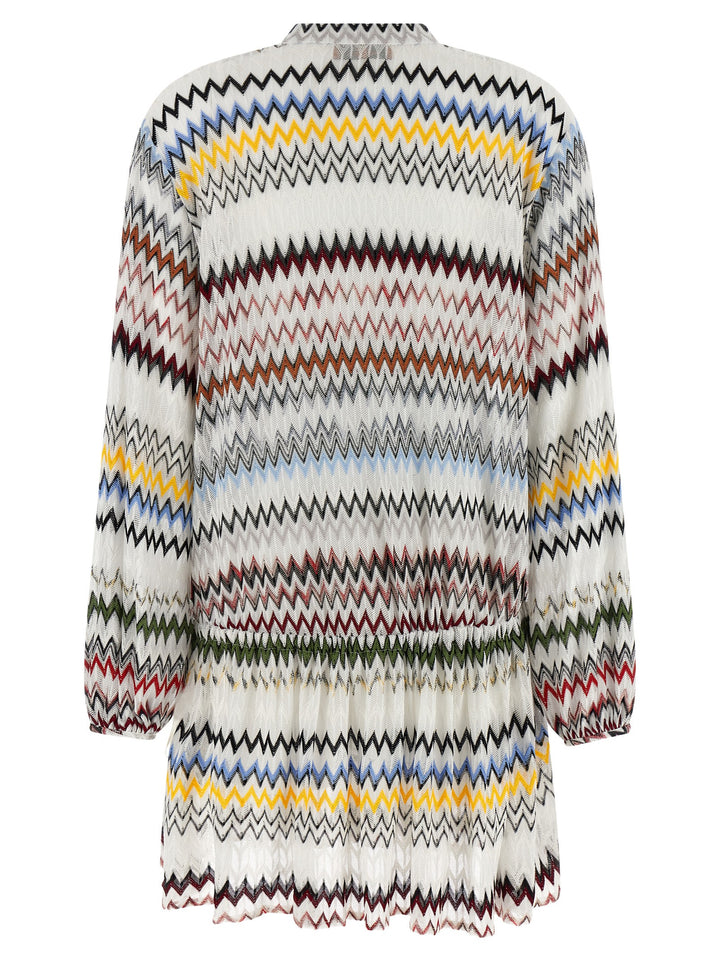 Missoni Micro Chevron Dress Dresses - White | 269173ee7ed299634ed9236ca4dfa8bc494e52e0