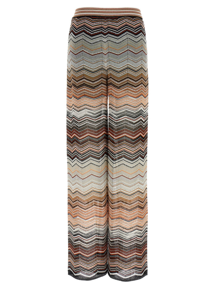 Missoni Chevron Lamé Pants - Multicolor | f78ca5fe098931708c9b3d1c031e8c3d6e25daef