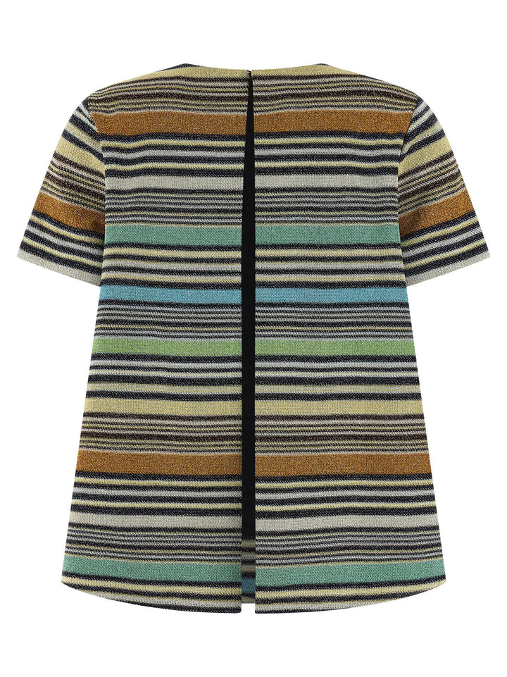 Missoni Lamé Stripes T-shirt - Multicolor | 6876eb52bc6b310f6d6b1b1c09253152cab7ced1
