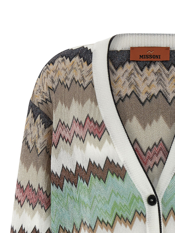 Missoni Snake Lamé Viscose Cardigan Sweaters and Cardigans - Multicolor | 3f58b88a3f404fc4dad3d925aadfdbe40bdf62a8