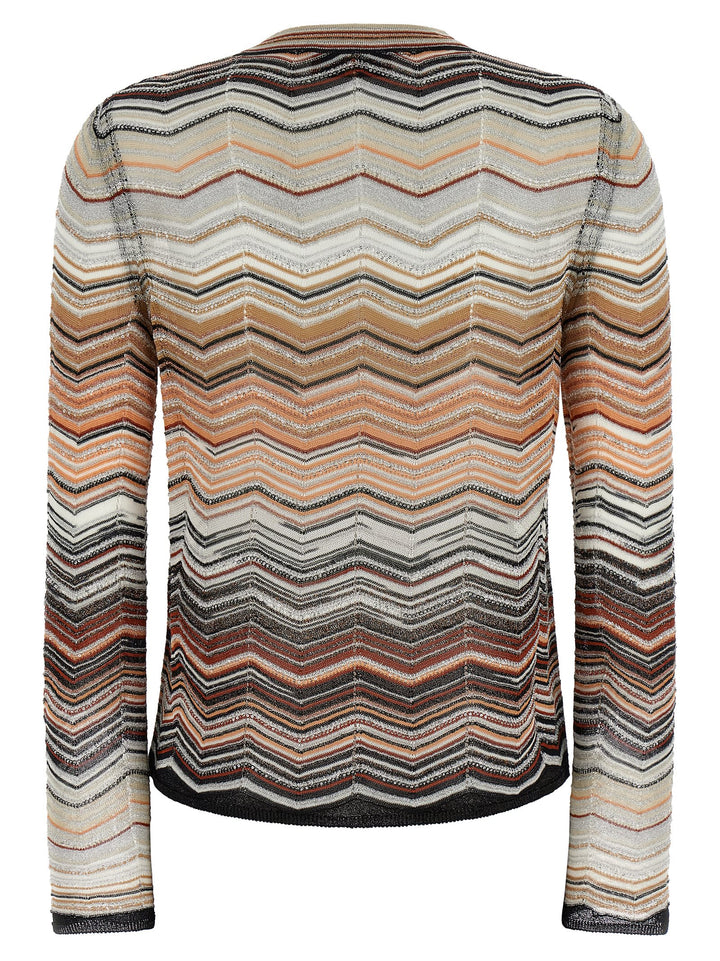 Missoni Chevron Lamé Cardigan Sweaters and Cardigans - Brown | d91cc3669d4509884b99aa92f78ca56b20628652
