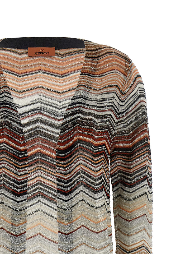 Missoni Chevron Lamé Cardigan Sweaters and Cardigans - Multicolor | 0e040b2bc67e631921c4649c497bf0ba00daaee2