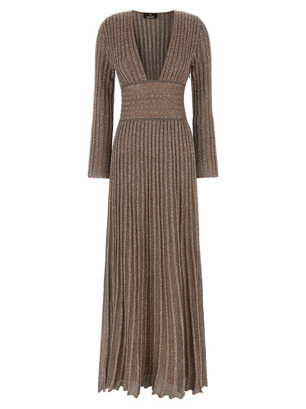 Knitted Metallic Dress Multicolor