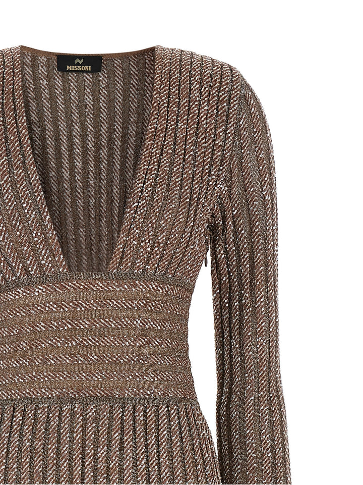 Missoni Knitted Metallic Dress Dresses - Multicolor | 2a4b645160ffc5cd833ff98ed30cb681ae9491bf