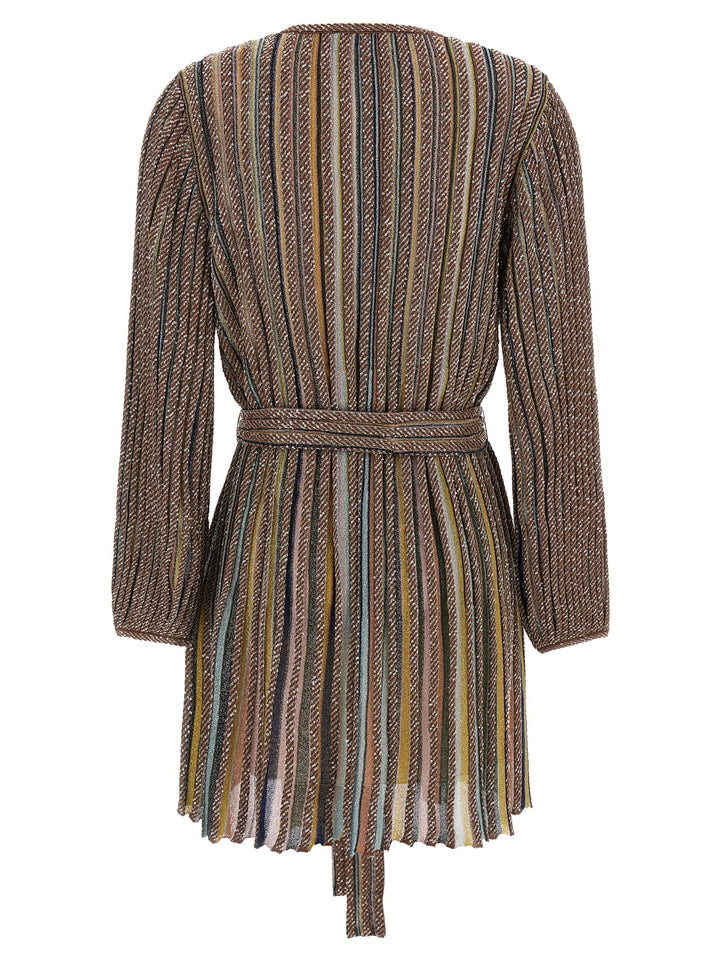 Missoni V-Neck And Belt Dress Dresses - Multicolor | 5123896f11cdfa0df1f26c1b5db8704bd77c6764