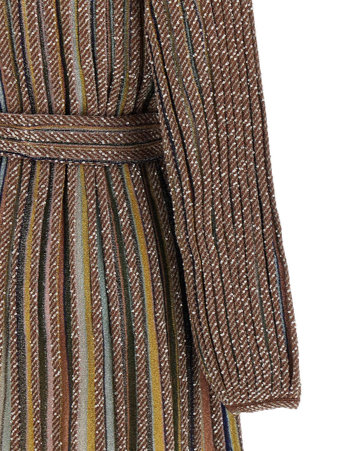Missoni V-Neck And Belt Dress Dresses - Multicolor | 1bbf4761b25c0125e757b00132ad94fc8ec60fb9