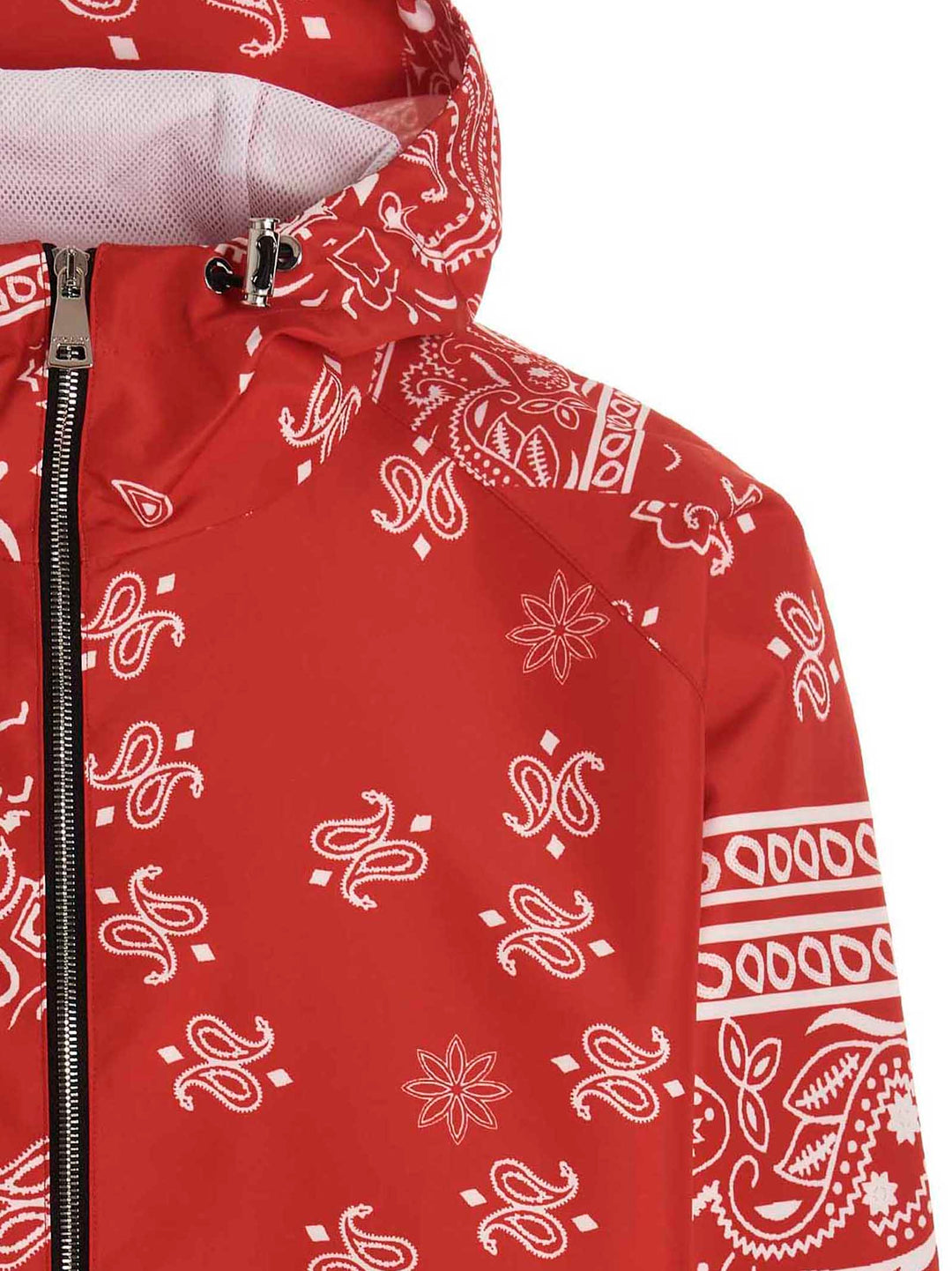 Khrisjoy Windbreaker Bandana Hood Puffer Jackets - Red | 35c2c330d47e410fba1456f4accc34e849910c10