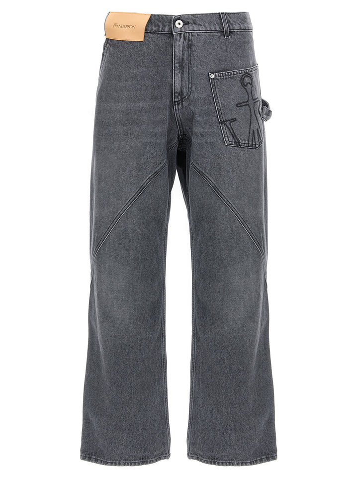 Twisted Workwear Jeans Gray