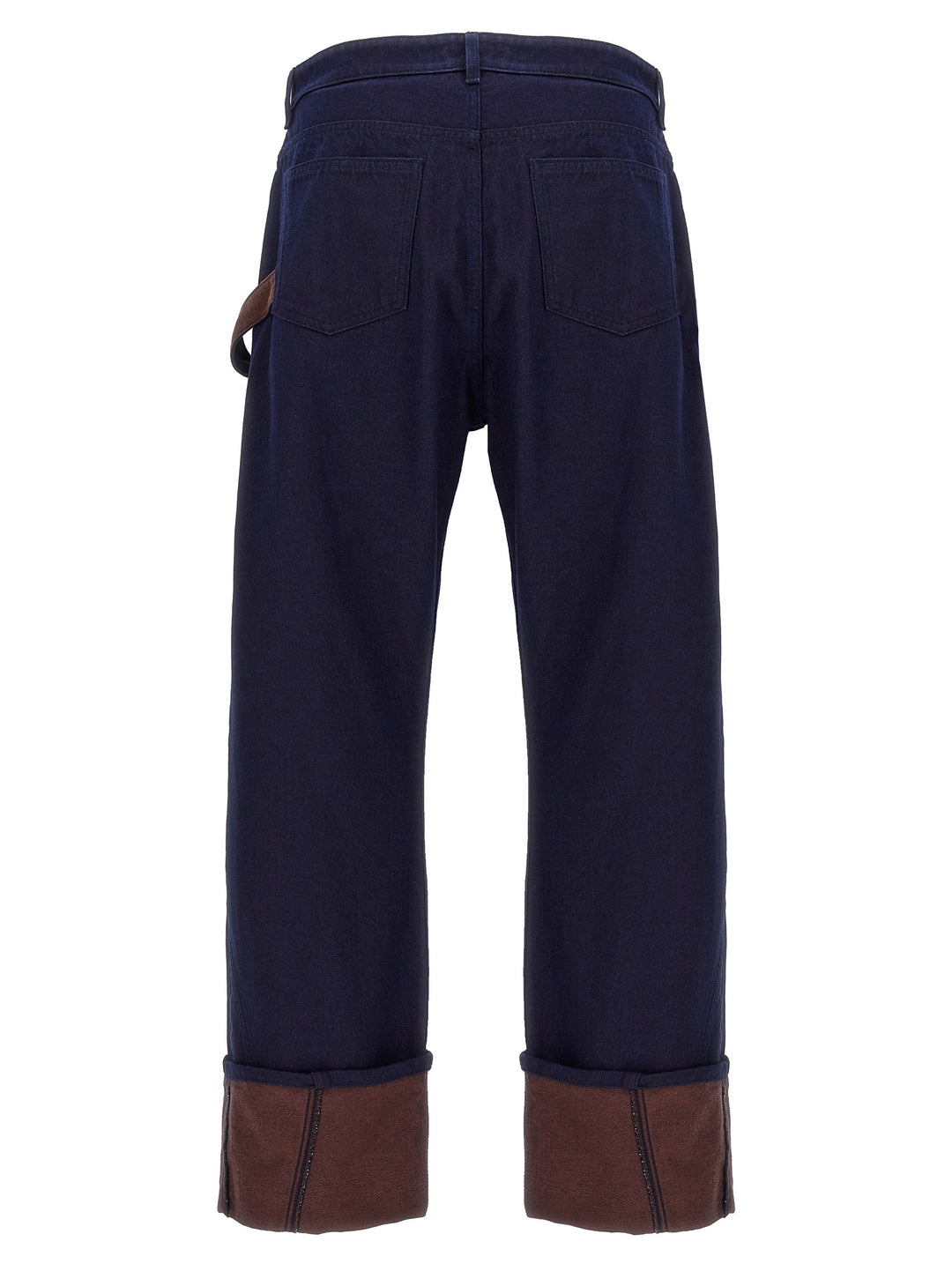 J.W. Anderson Turn Up Twisted Workwear Jeans - Blue | beab25349f5f6b393face27b4ba2e48fc8d0db9f