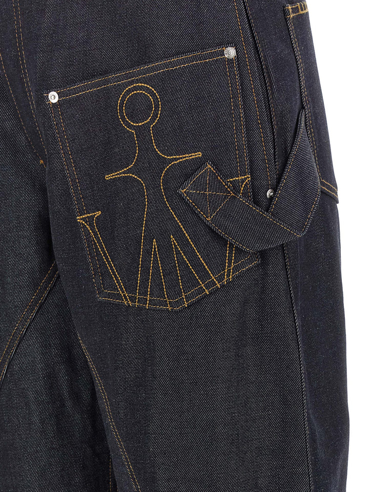 J.W. Anderson Twisted Workwear Jeans - Blue | 19545292afc6f78618ec1b603f4546c829e8755f