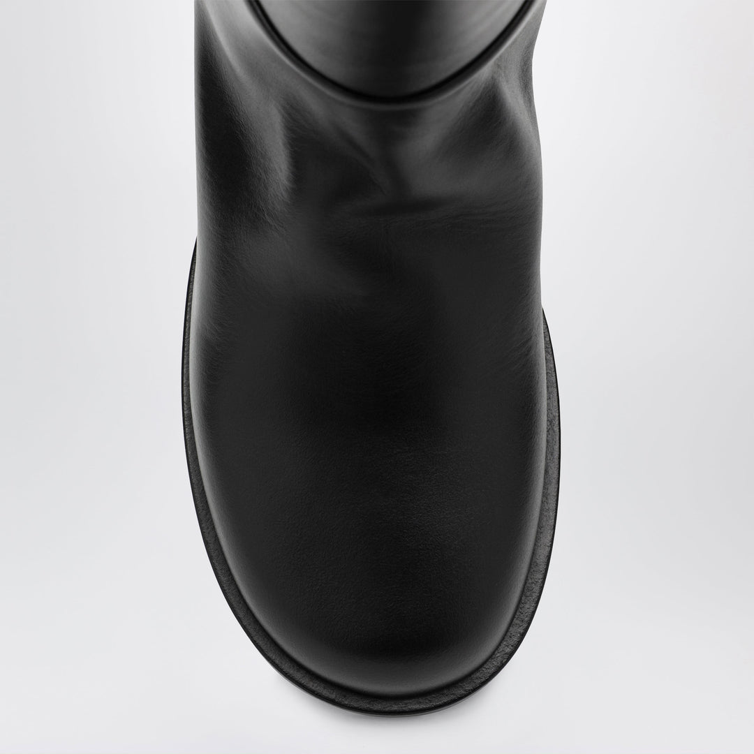 Dear Frances Dante Black Leather Knee-High Boot