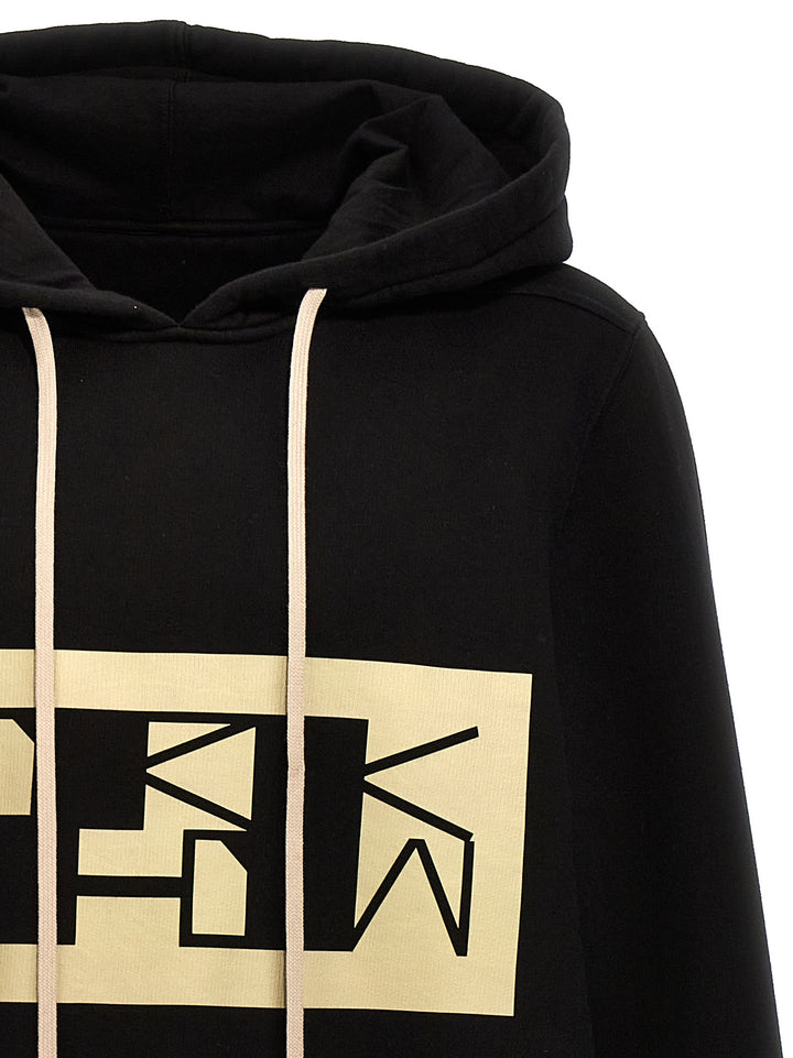 Logo Print Hoodie Sweatshirt Black