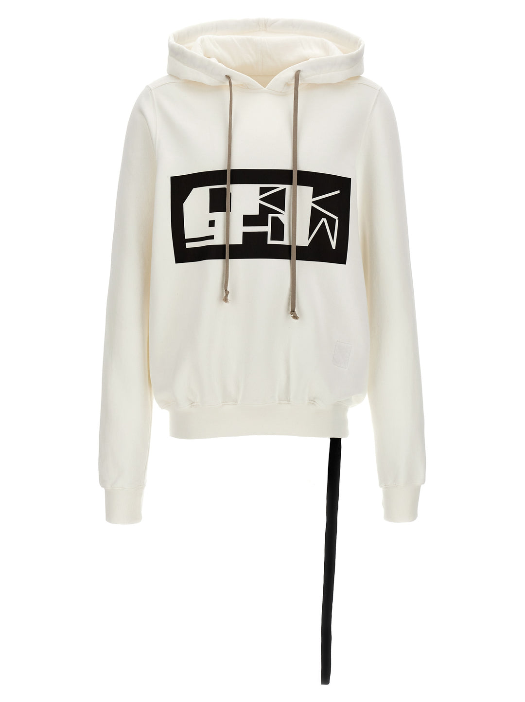 Logo Print Hoodie Sweatshirt White/Black