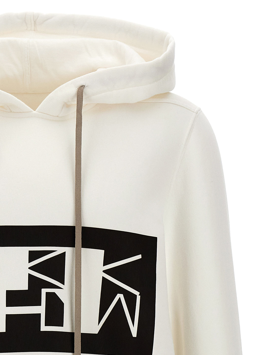 Logo Print Hoodie Sweatshirt White/Black