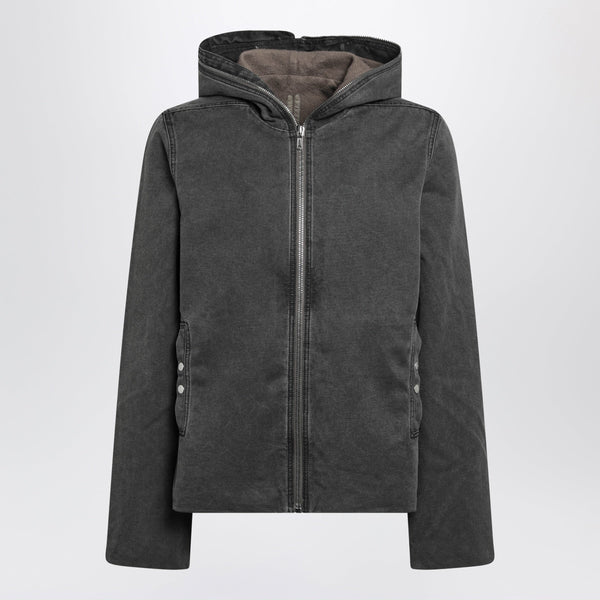 Gimp Zip Front Gravel Jacket In Washed Denim
