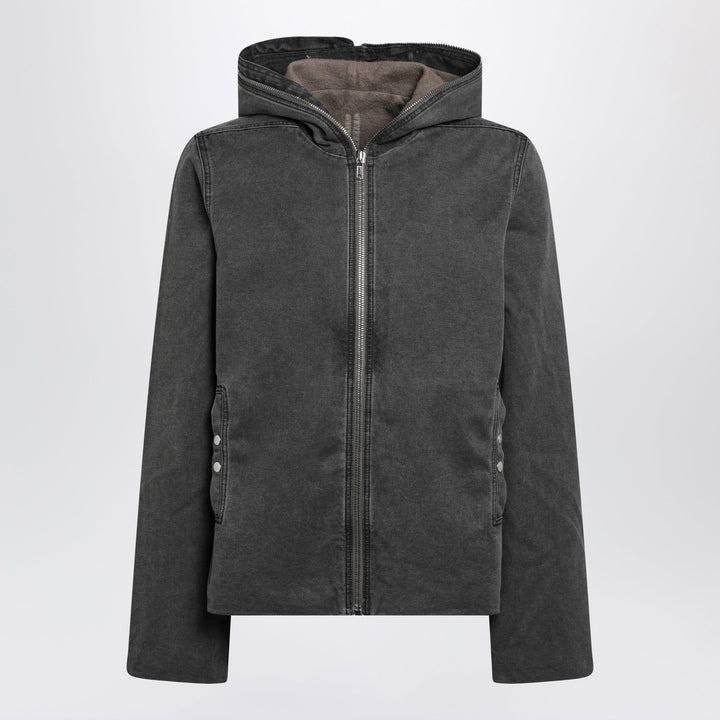Rick Owens DRKSHDW Gimp Zip Front Gravel Jacket In Washed Denim