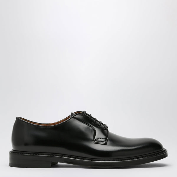Black Leather Lace-Up