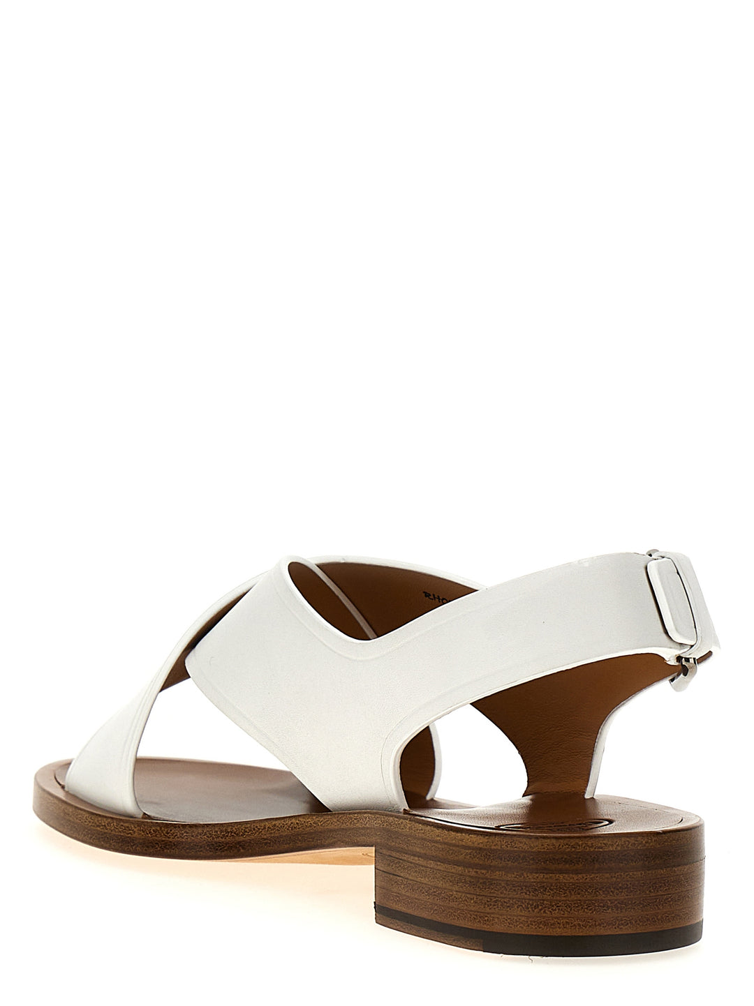 Crossed Band Sandals White